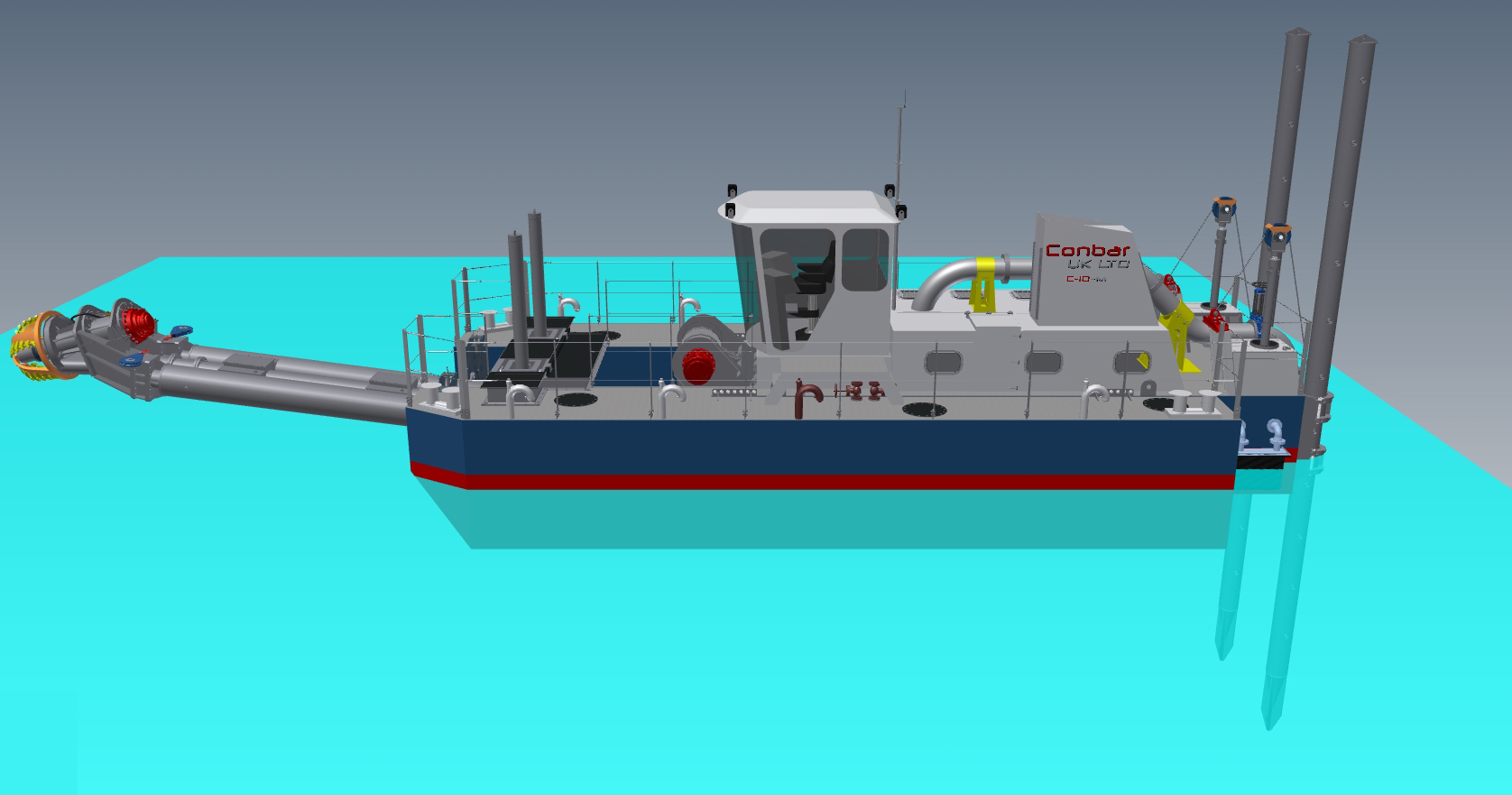 self propelled marina dredger 13